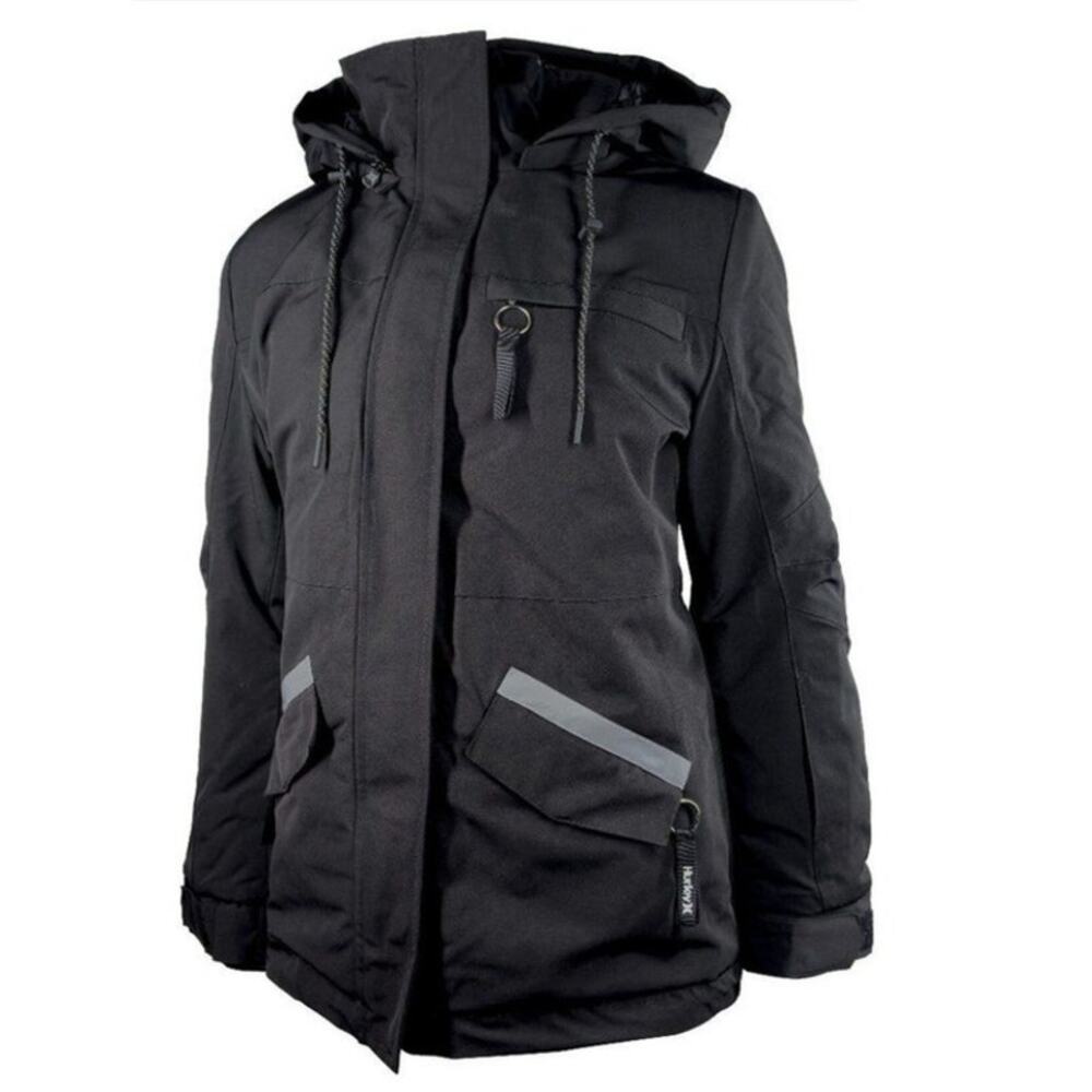 EUC Hurley Black Flurry ski snowboarding jacket coat women's sz: small petite